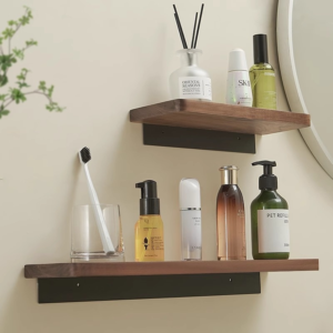Floating Wood Shelves — Set of 3